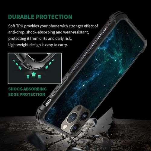 Miniatura 6 de CARLOCA Funda compatible con iPhone 15, increíble diseño de luz espacial nebulosa para iPhone 15, ultra protección, a prueba de golpes, de silicona