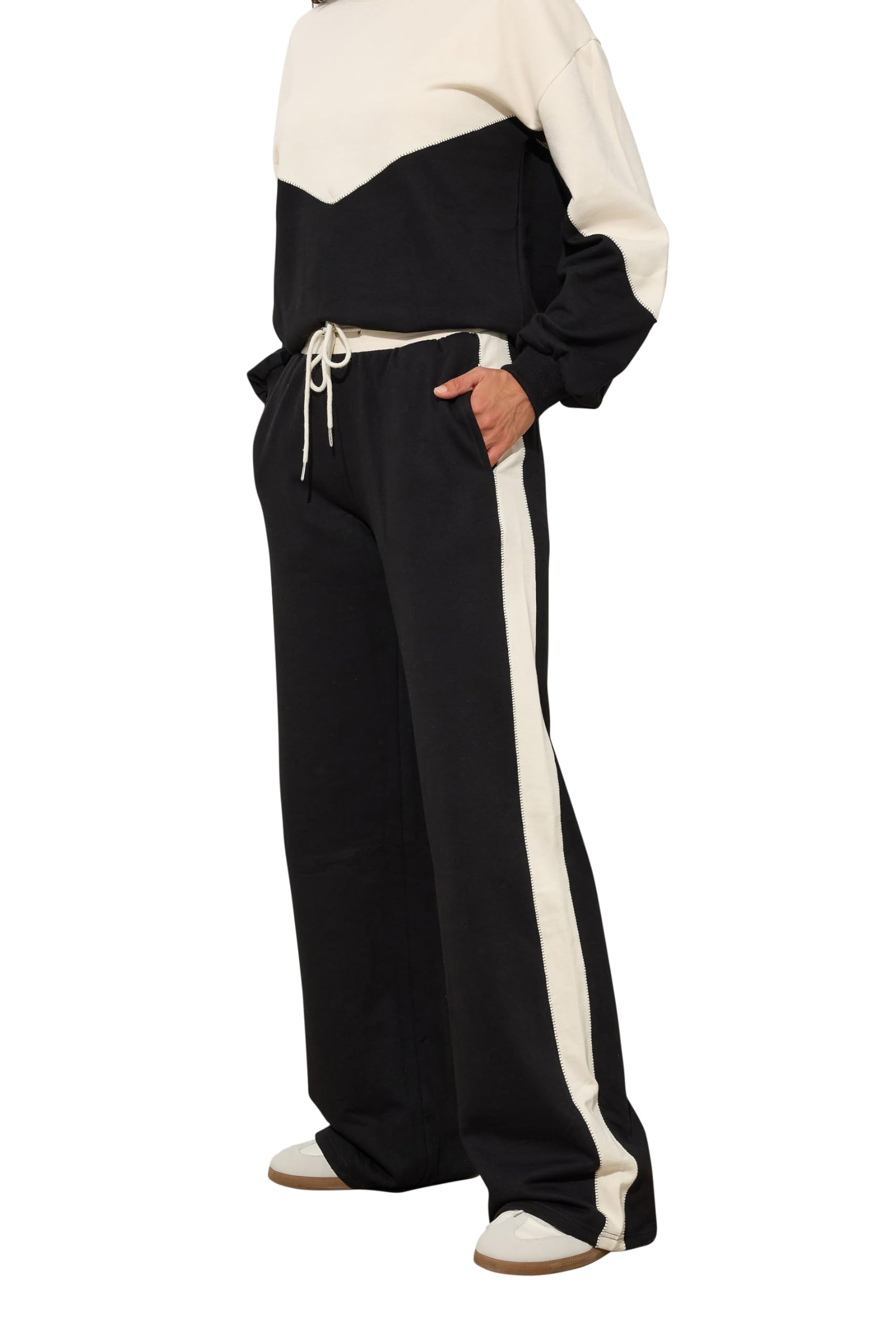 Long Tall Sally Women's Black - Lts Tall Contrast Stripe Jogger