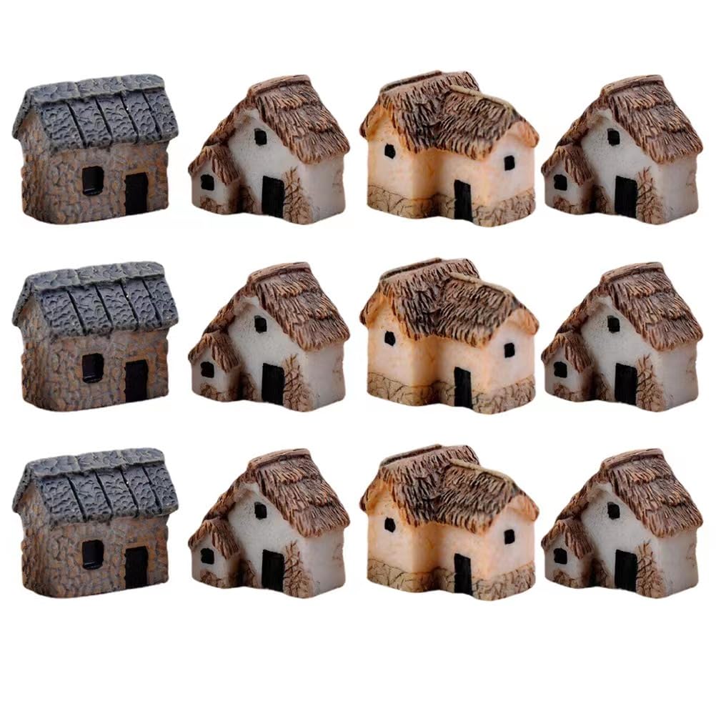 15 Stück Mini-Feenhäuser Aus Harz – Für Garten, Terrasse & Feengärten