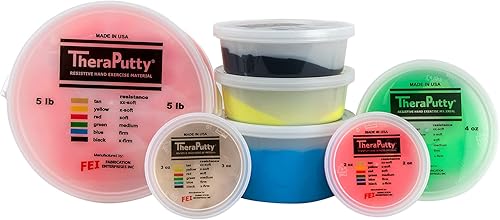 Miniatura 15 de CanDo TheraPutty - Masilla de ejercicio de mano estándar para rehabilitación, ejercicios, terapia de manos, terapia ocupacional, fortalecimiento de