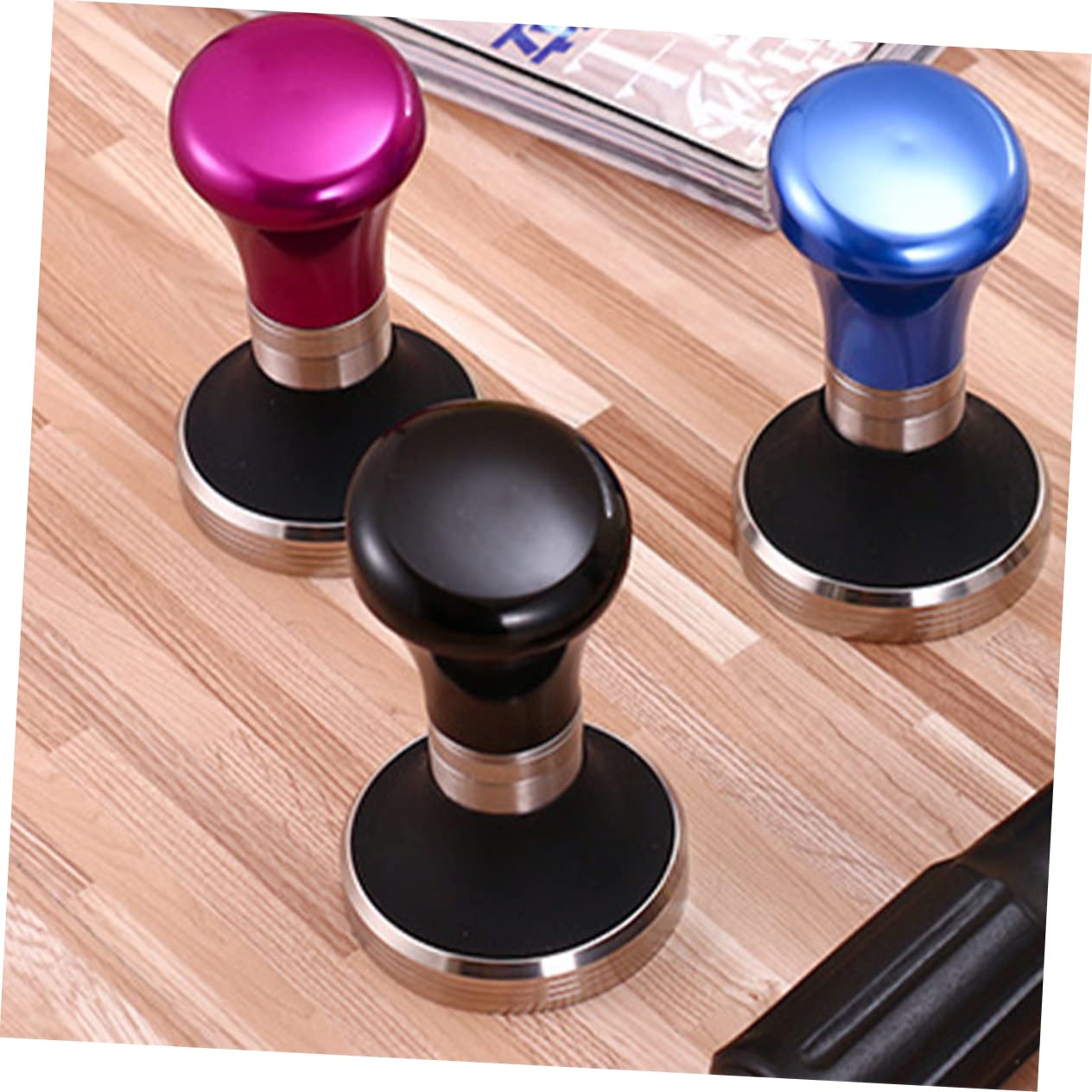 Kaffeestampfer 58mm aus Edelstahl für Espresso Basis | Schwarz, Korrosionsbeständig, für Zuhause und Café, Kaffeezubehör für Präzises Andrücken