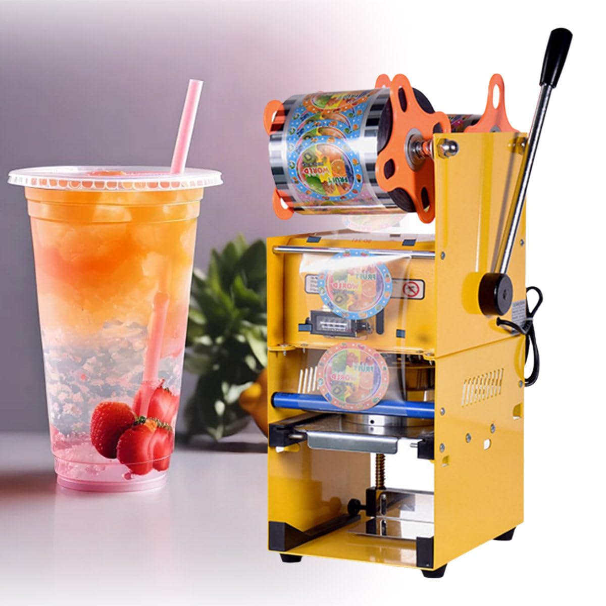 AYCDL Cup Sealing Machine, Bubble Tea Cup Sealing Machine, Milk Tea Sealer Machine,For Bubble Bobas Milk Tea Cup Sealer