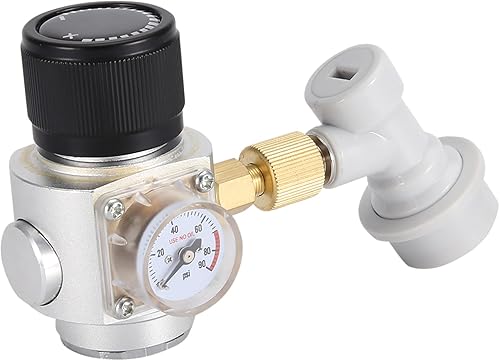 Miniatura 2 de Kit de cargador de regulador de CO2 para cerveza de barril, regulador de gas de cerveza de barril y desconexión de gas Kegerator, cargador de CO2 de