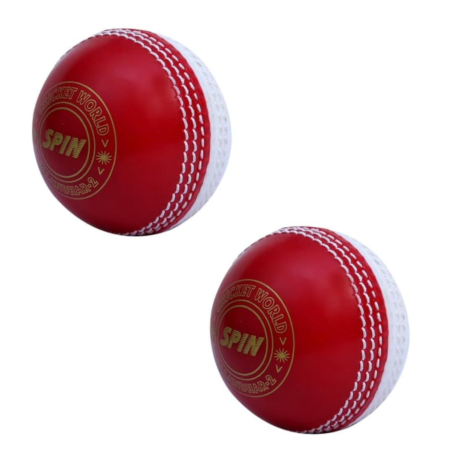 CW Spin Poly Soft PVC Sports Cricket Ball Suitable for General Training & Practice, Coaching - Set of 2 (Red & White, Junior, Senior) (B079KFZY4D) Amazon Price History, Amazon Price Tracker