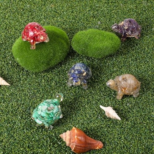 Set 16 Figuras Mini Tortugas Decorativas de Resina miniatura 5