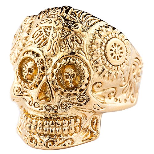 Image of Genuine Stainless Steel Ring Jewelry for Men Fashion Punk Biker Skull Rings