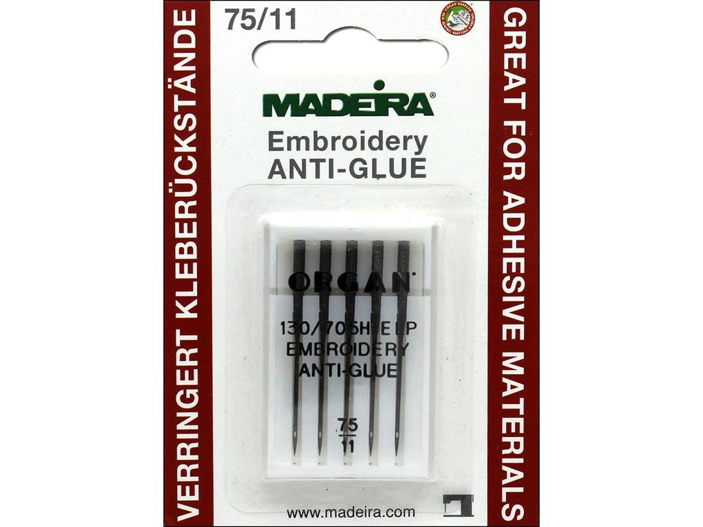 Madeira Anti Glue Machine sewing Needles, sizes 75/11, Madeira, 9456
