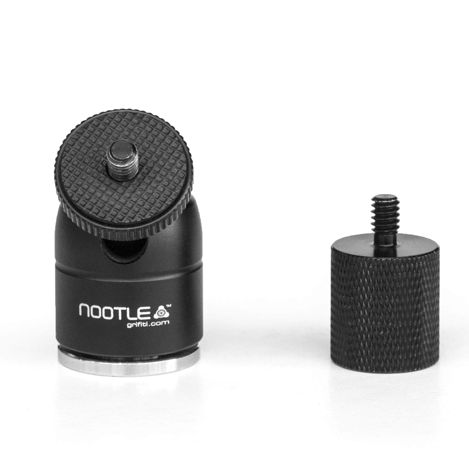 GRIFITI NOOTLE Music MIC Stand Adaptor 5/8” 27 Female to 1/4” 20 Male and MINI Ball Head for Cameras, Phone and Tablet MOUNTS