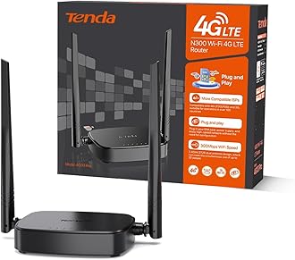 Tenda Router 4G SIM 4G03 Pro - Mobile WiFi Router 3G/4G Wireless Band 2.4 GHz 300Mpbs, LTE Cat4 150Mpbs, Fast Ethernet LAN/WAN Port, 2 * 4dBi External Antenna, NANO SIM Card, Plug and Play