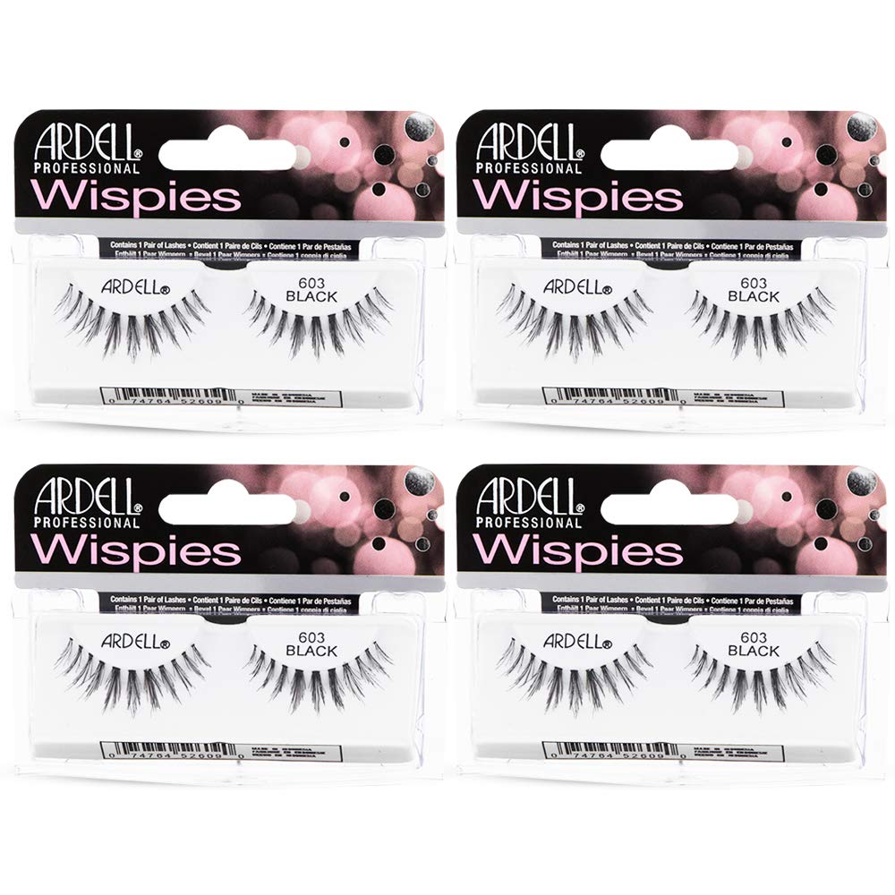 Ardell Wispies Eyelashes Clusters 603 – Lightweight, Natural Lashes, Demi Wispies Eyelashes, 4 Pack
