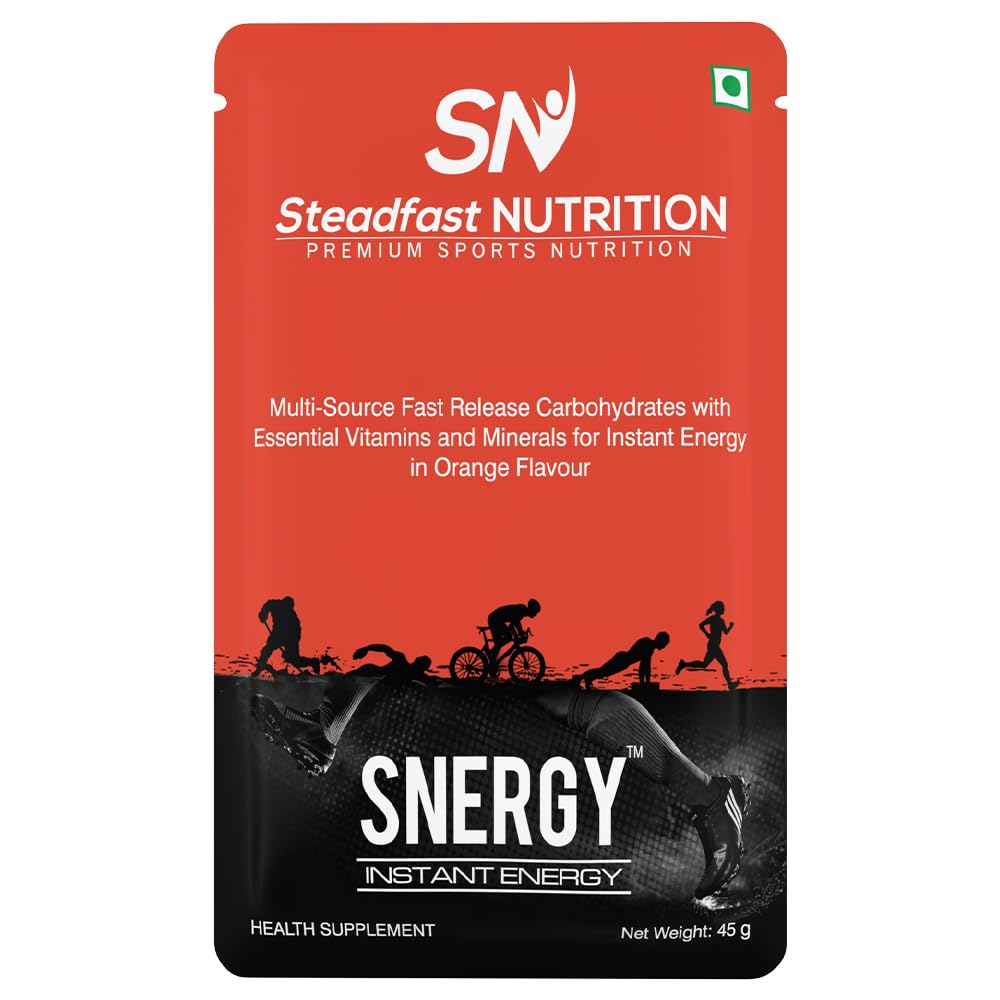 Steadfast Nutrition Snergy Energy Drink with Essential Vitamins, Minerals, Instant Energy & Hydration, Pre-Workout Supplement (Orange, Pack of 30)-picture-15