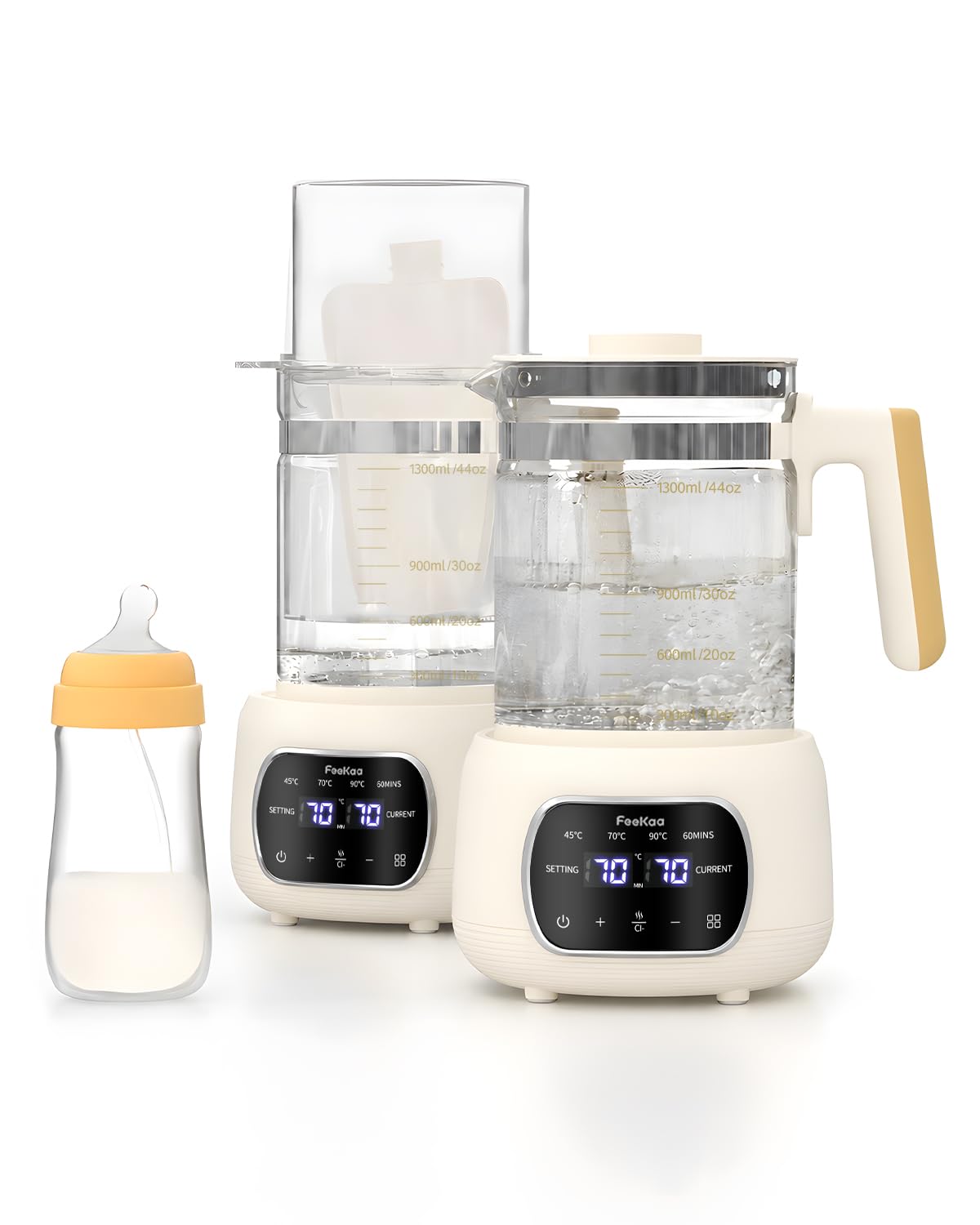 Amazon.co.jp: Feekaa 調乳ポット 哺乳瓶 消毒 ミルクウォーマー 電気