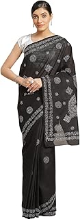 Ada Hand Embroidered Lucknow Chikankari Women's Cotton Saree with Blouse Piece A123461