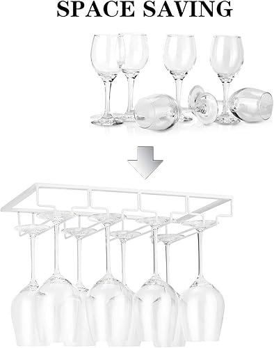 Miniatura 10 de Soporte para copas de vino, organizador de metal para bar o cocina, color negro