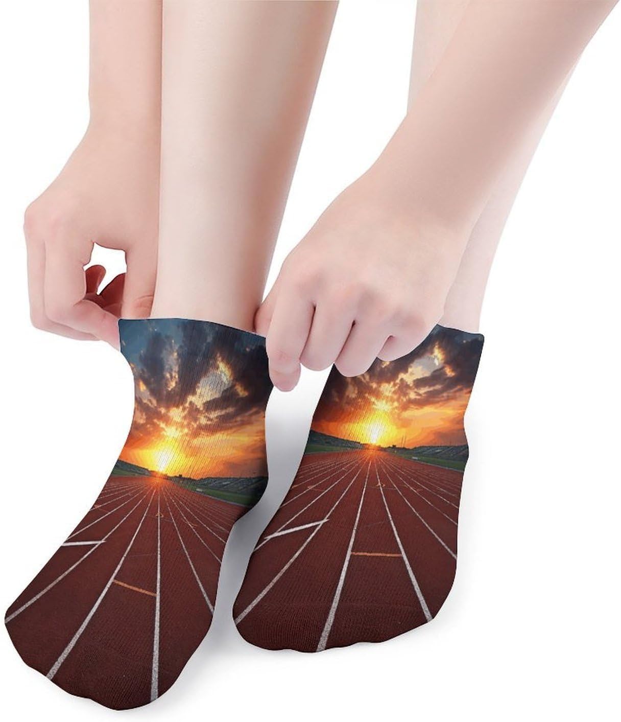 Dusk Running Track Ankle Socks for Men Women 5 Pairs | Comfortable Casual Low Cut Socks, Lightweight No Show Breathable Athletic Socks, Soft Mini Crew Socks for All Seasons