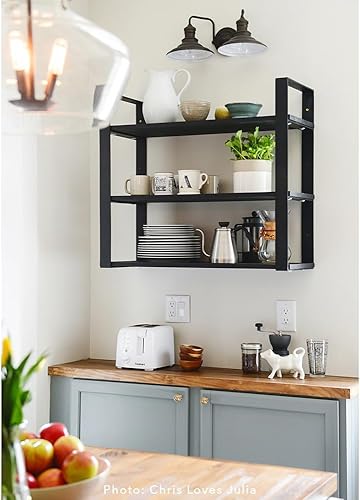 Miniatura 2 de | Sistema de estantes universal | 2 x 12.5 x 29 pulgadas | Sistema de estantes multiusos de pie, colgante o montado en la pared | Fabricado en