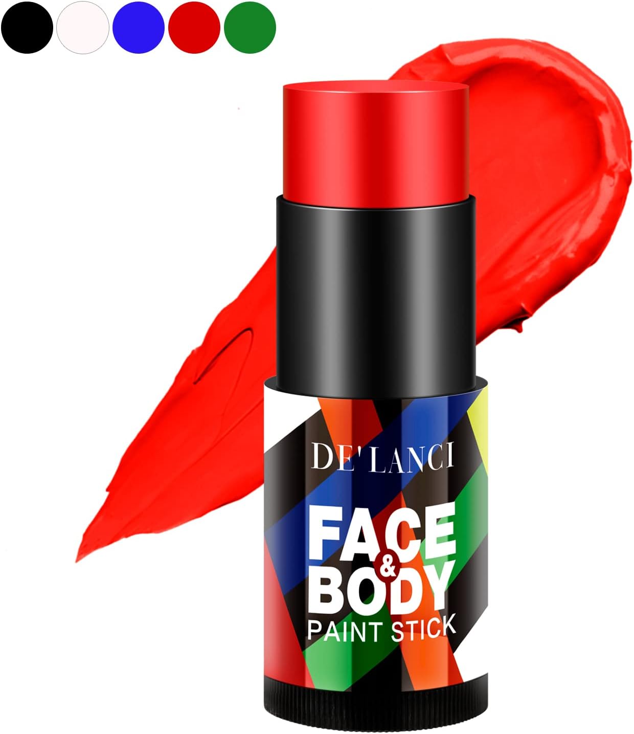 DE'LANCI Red Face Paint Stick, Cream Blendable Body Paint