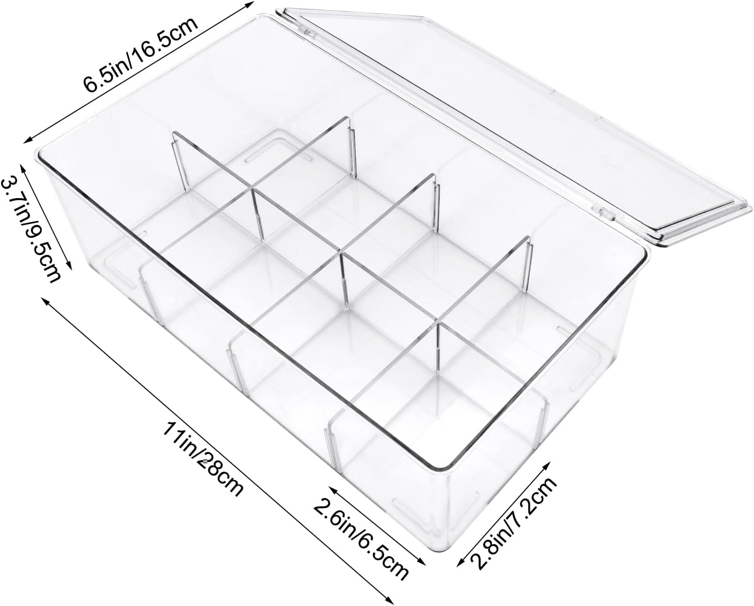 MoYouno Tea Storage Boxes Stackable Tea Bag Organizer with 8