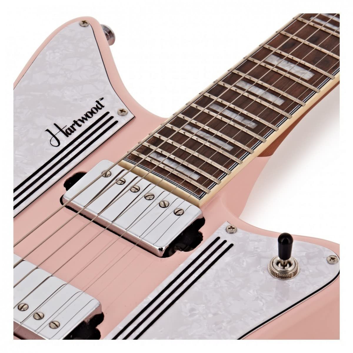 Hartwood Offset Vintage Style E-Gitarre, Strawberry Milkshake