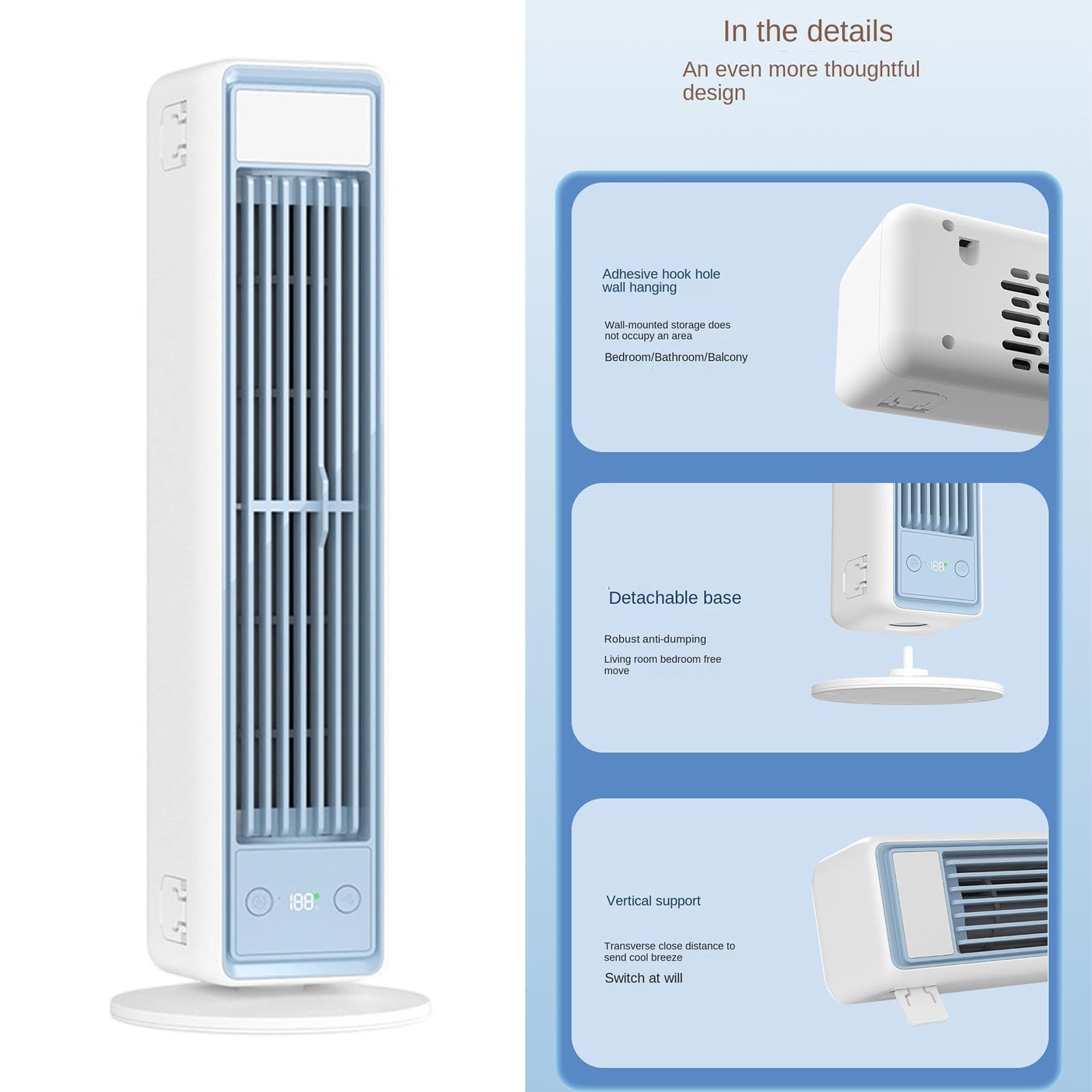 Ventilador de Pie Carga USB de Alta Velocidad | Ventilador para Dormitorio para Salón Oficina Dormitorio Casa Interior Exterior Cocina Garaje