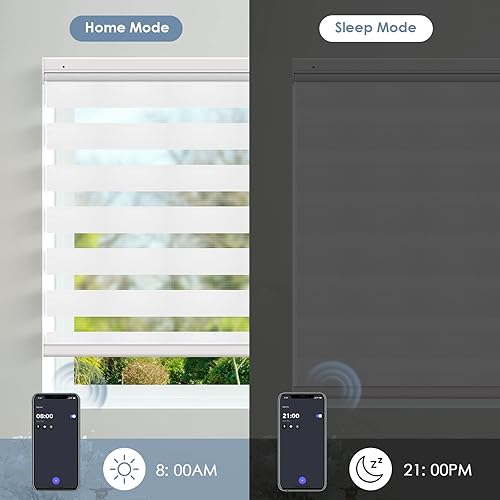Miniatura 4 de Grandekor Persianas motorizadas de cebra con control remoto, persianas motorizadas