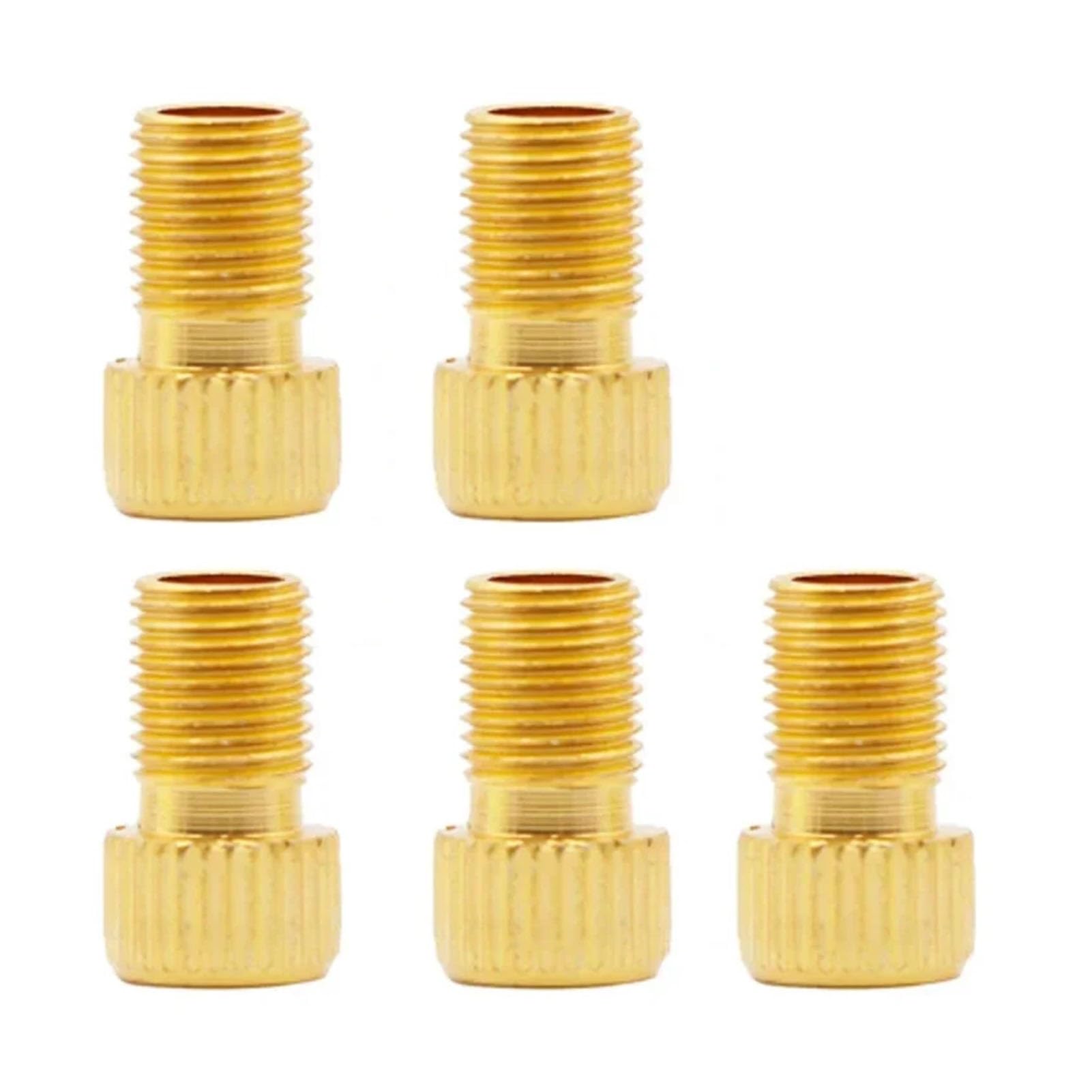 Dymkie Straightgrain-5Pc Converter Bike Tire French Valve Adapter Bicycle Accessories(Straightgrain-5Pc)