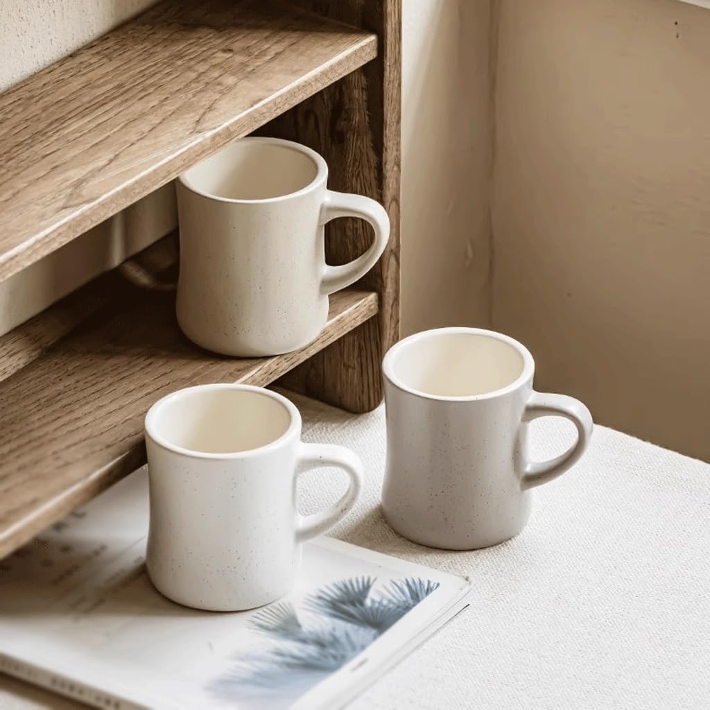 ENGENDER Kaffeetasse Einfache Keramik Tasse Haushalt Kaffee Tee Frühstück Haferflocken(A)