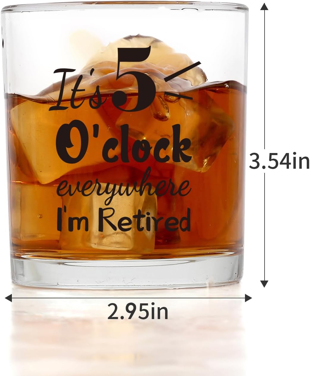 Its 5 O'Clock Everywhere I'm Retired Whiskey Glass, Funny Old Fashioned Whiskey Glass Unique Retirement Gift For Dad, Grandpa, Fathers Day, Christmas - Image 7