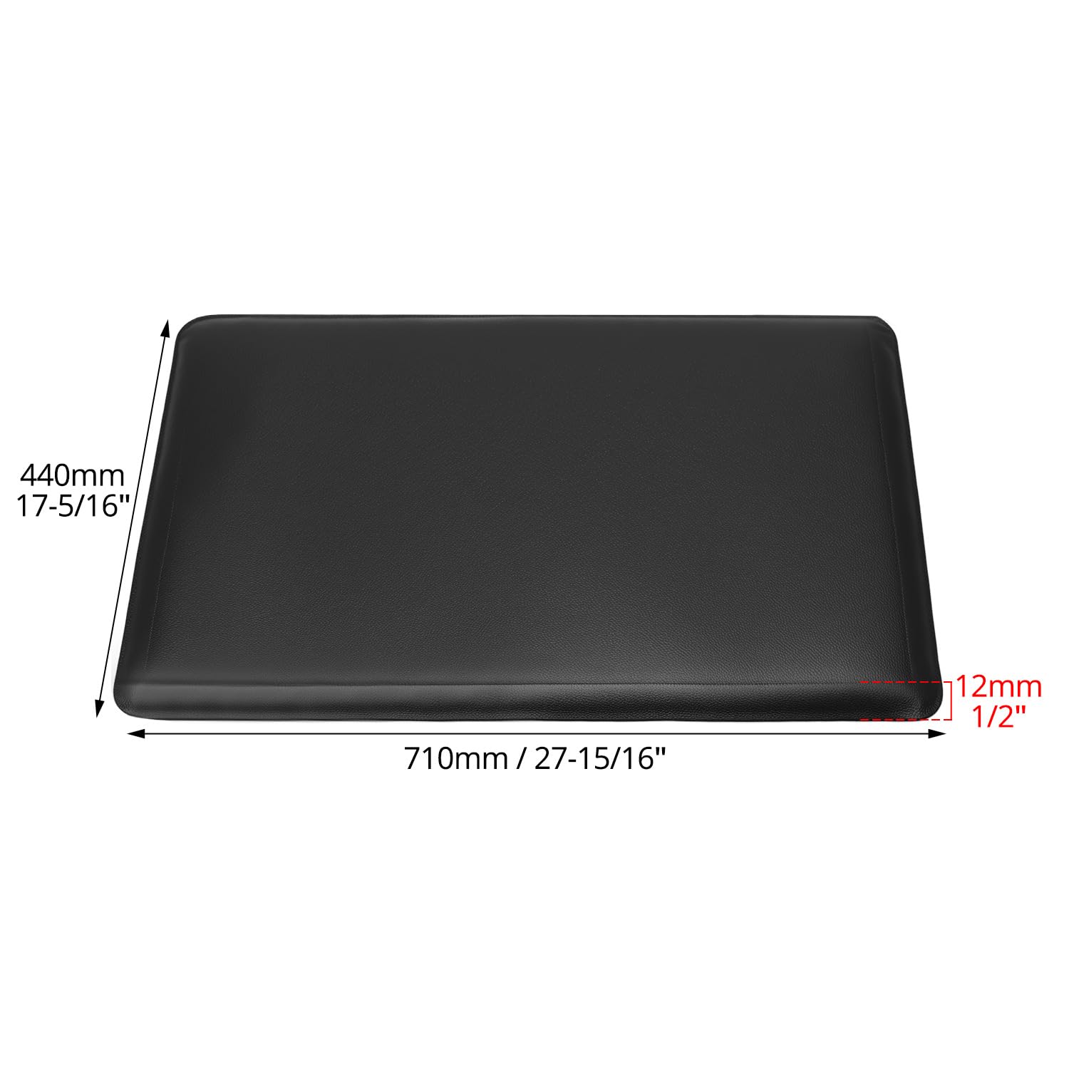 QWORK® Mata przeciwzmęczeniowa 44 cm x 71 cm, antypoślizgowa mata podłogowa, wygodna mata 12 mm, do kuchni, łazienki