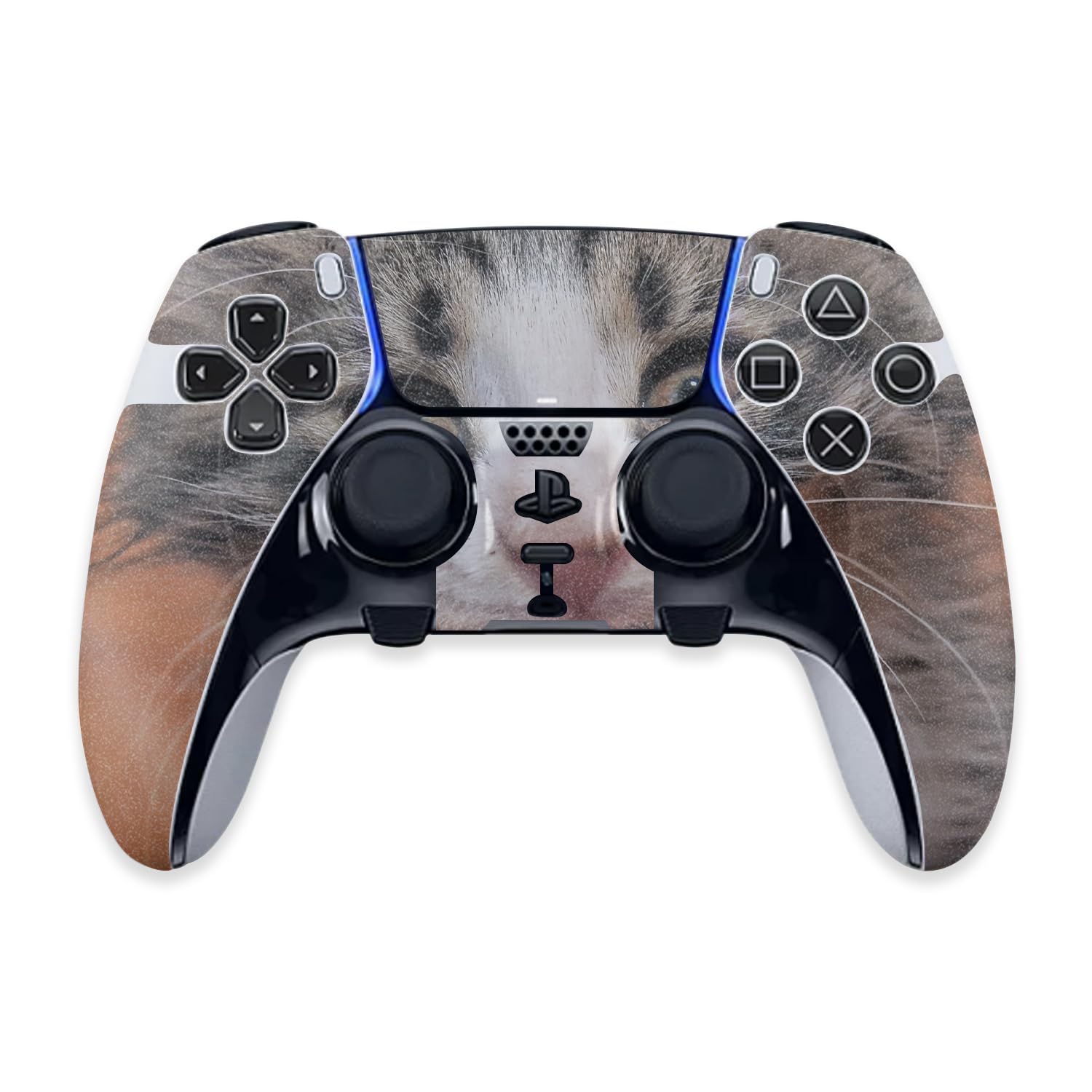 MightySkins Glossy Glitter Skin Compatible with PS5 DualSense Edge Controller - LOL Cat Protective Durable High-Gloss Glitter Finish