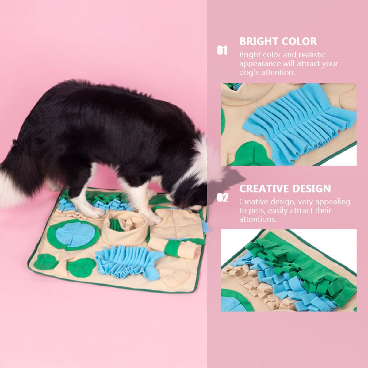 Schnüffelmatte für Hunde, Futterspielmatte aus Polarfleece, 1 Stück