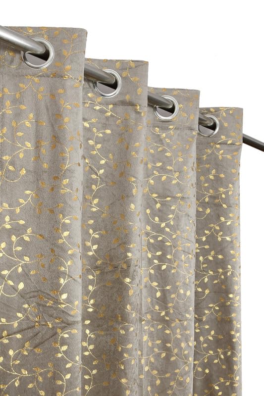 FABDRAPE Heavy Velvet Fabric Luxury Looks Room Darkening Patti Designer Curtains Window for 6 Feet, Grey, Pack of 3 Pieces (B0CYHB5WFL) Amazon Price History, Amazon Price Tracker