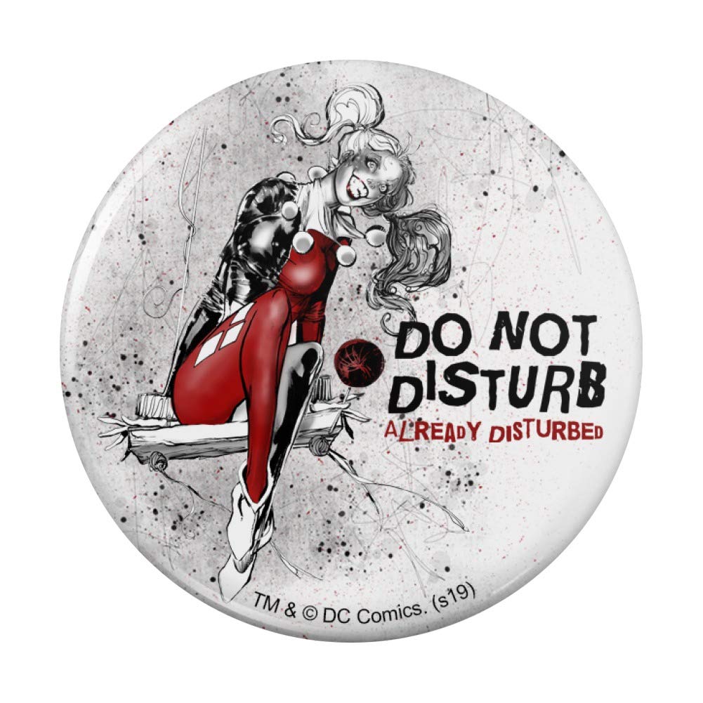 GRAPHICS & MORE Harley Quinn Already Disturbed Pinback Button Pin