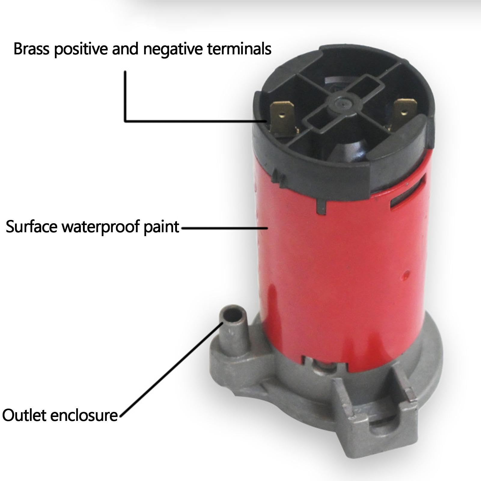 Compresseur De Klaxon, Modification De Remplacement 3L 150 PSI Grand Compresseur De Trompette Puissant 12V 18A En Métal Pour Camions Pour Bateaux Pour Voitures Pour Trains