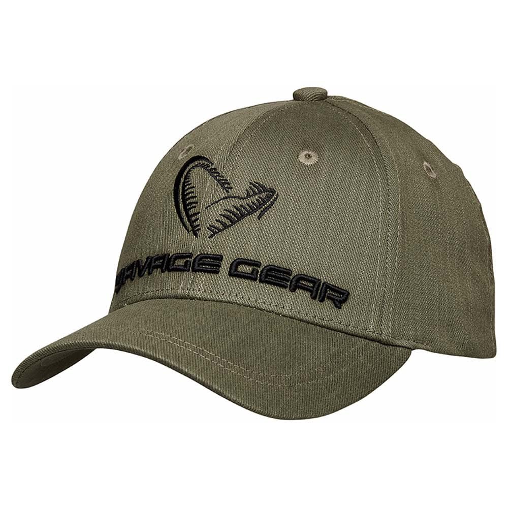 Savage Gear Baseball cap for spinning anglers, catch cap, olive green melange, Olive Green