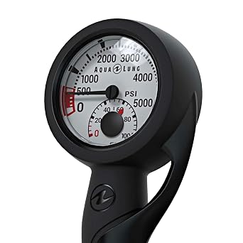 Aqualung Single Pressure Gauge - Complete SPG Scuba Dive Assembly - PSI
