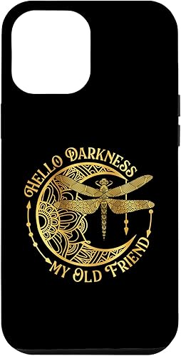 Funda para iPhone 13 Pro Max Hello Darkness My Old Friend - Dragonfly Lover Insects Moon Case
