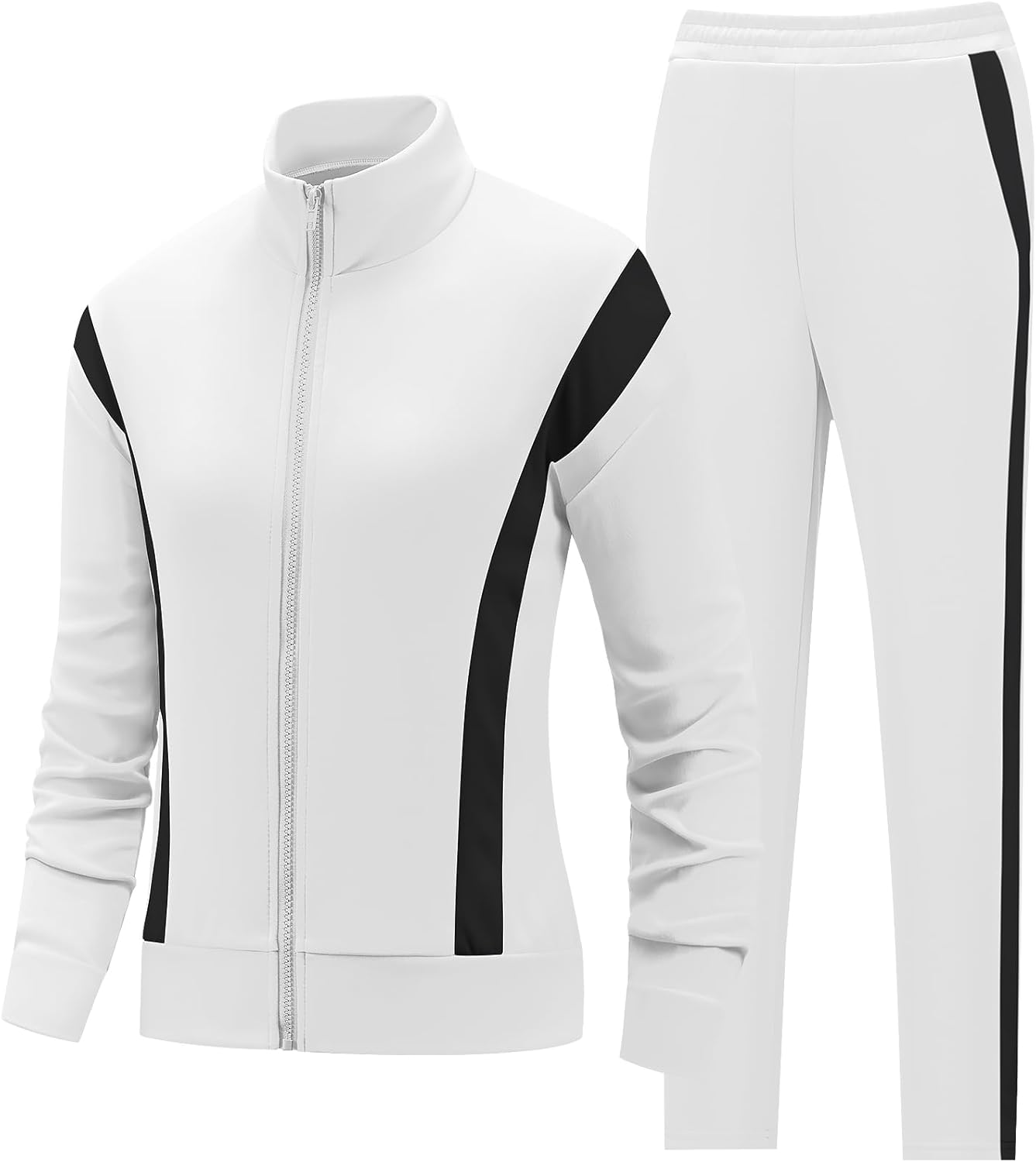 Womens Track Suits Sweatsuits 2 Piece Set Zip Up Workout Jogger Sets with Jogging Jackets and Pants