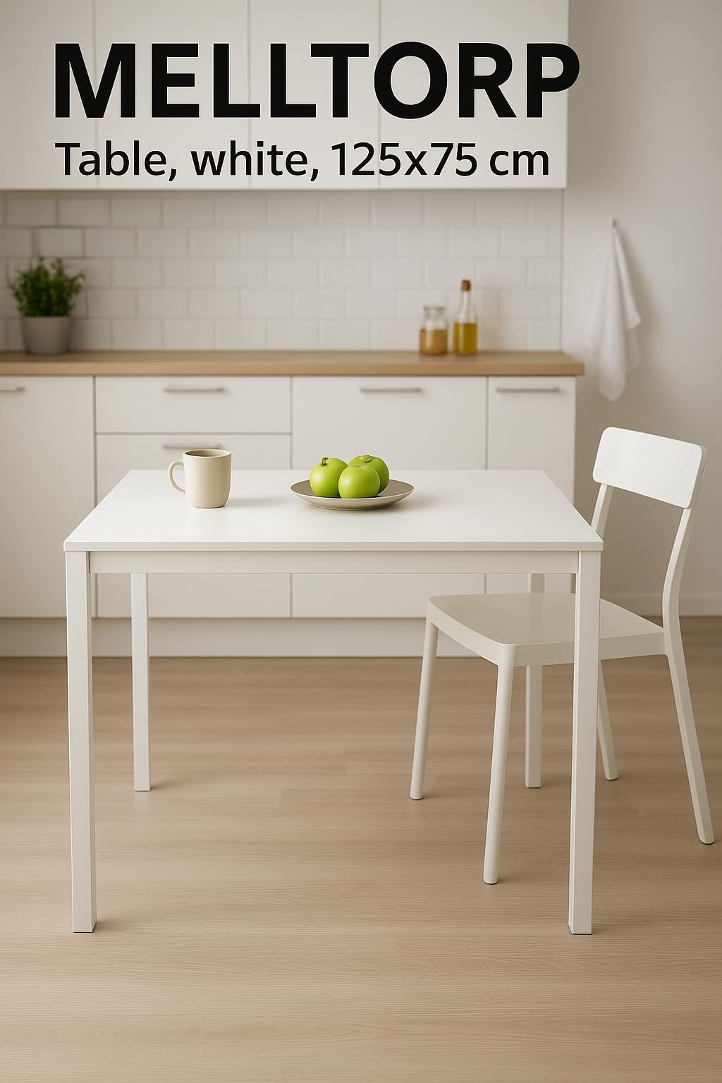 IKEA Melltorp Table 125 x 75 cm White : Amazon.com.be: Home & Kitchen