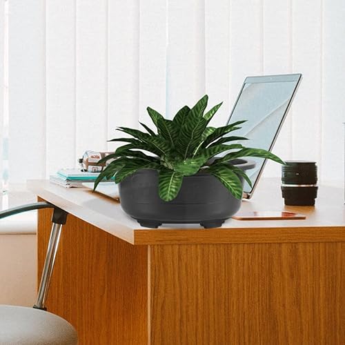 Miniatura 6 de Veemoon 2 macetas de plástico para jardinería, ovaladas, macetas de cactus, macetas reutilizables, adecuadas para viveros, jardines y balcones