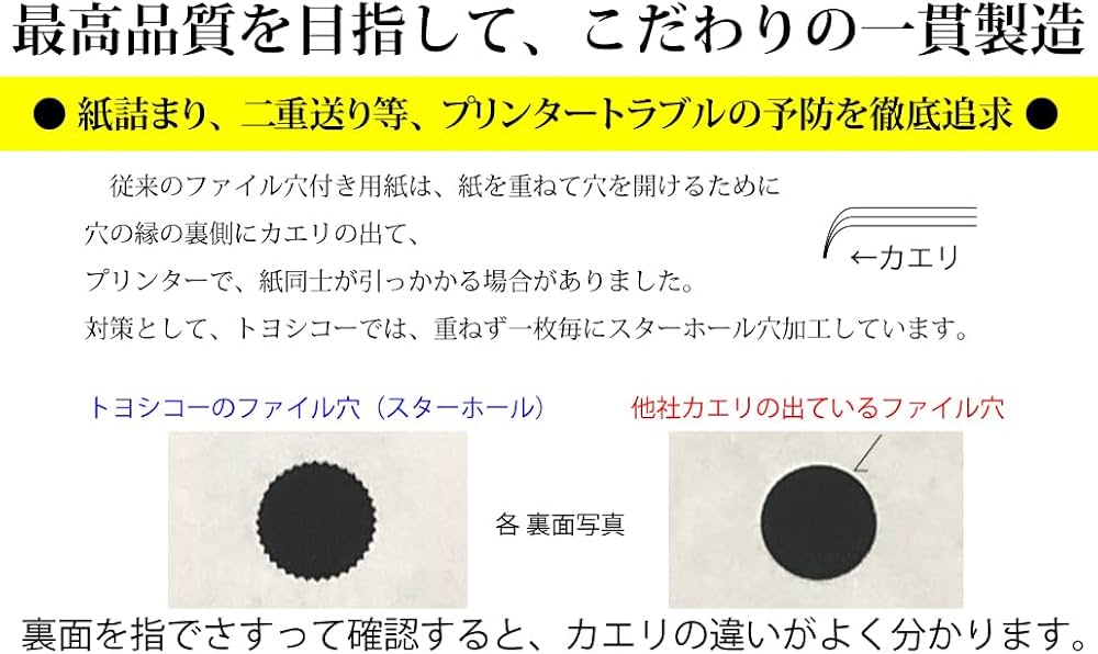 Amazon | A4上質白紙70kg（中厚口）2分割／マイクロミシン目