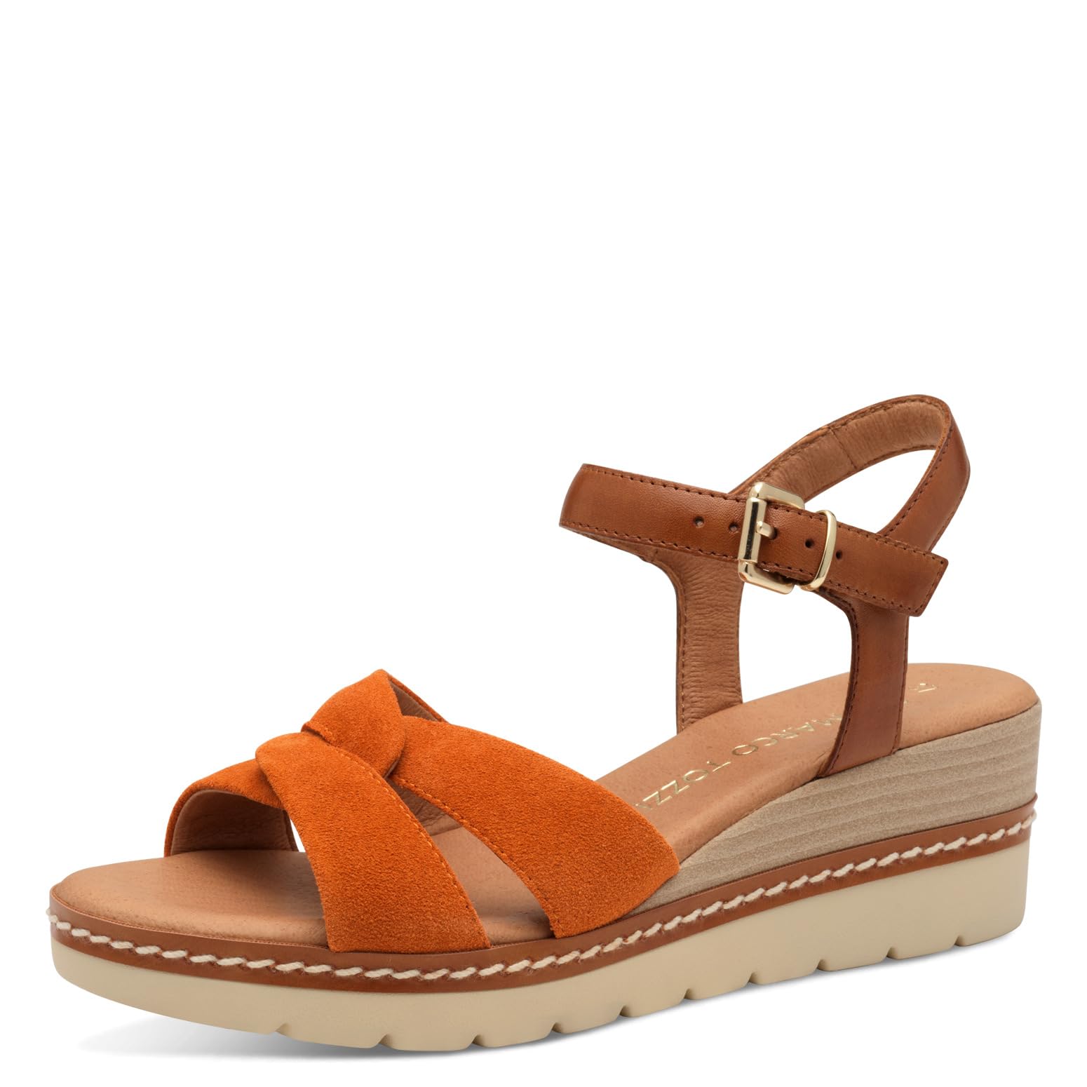 MARCO TOZZI Women's 2-28722-44 Sandals, Mango Comb, 9 UK