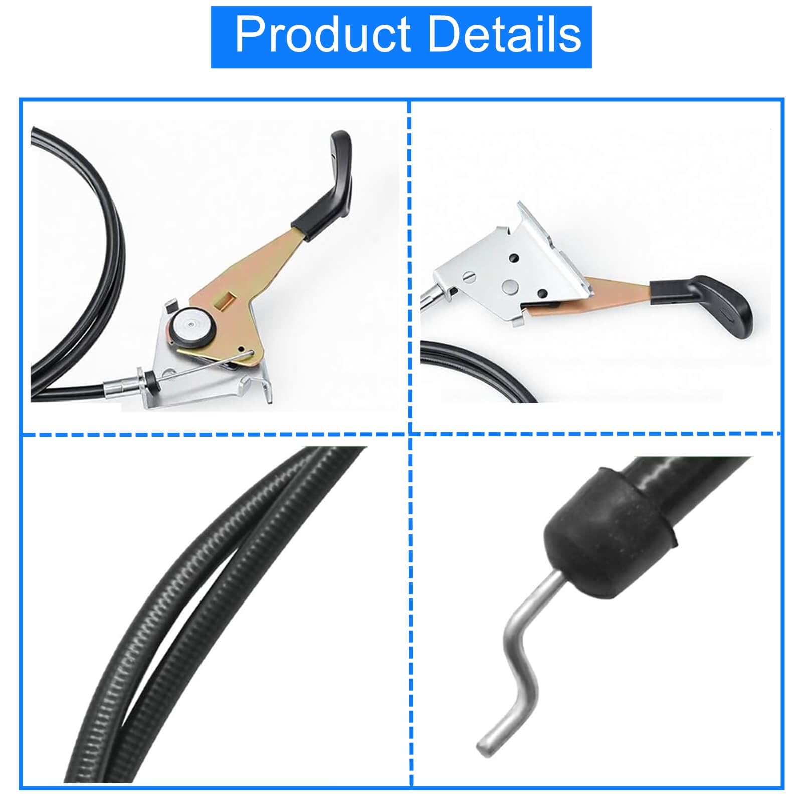 Cavo di controllo dell'acceleratore da 134,6 cm per tosaerba Scag Freedom Z Zero Turn, sostituisce 483434 cavo dell'acceleratore per tosaerba