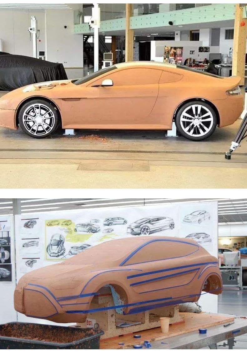 Arcilla de modelado profesional que no se seca, arcilla de escultura a base de aceite de grado industrial para diseño automotriz, prototipos y moldes de fibra de carbono, reutilizable, resistente al