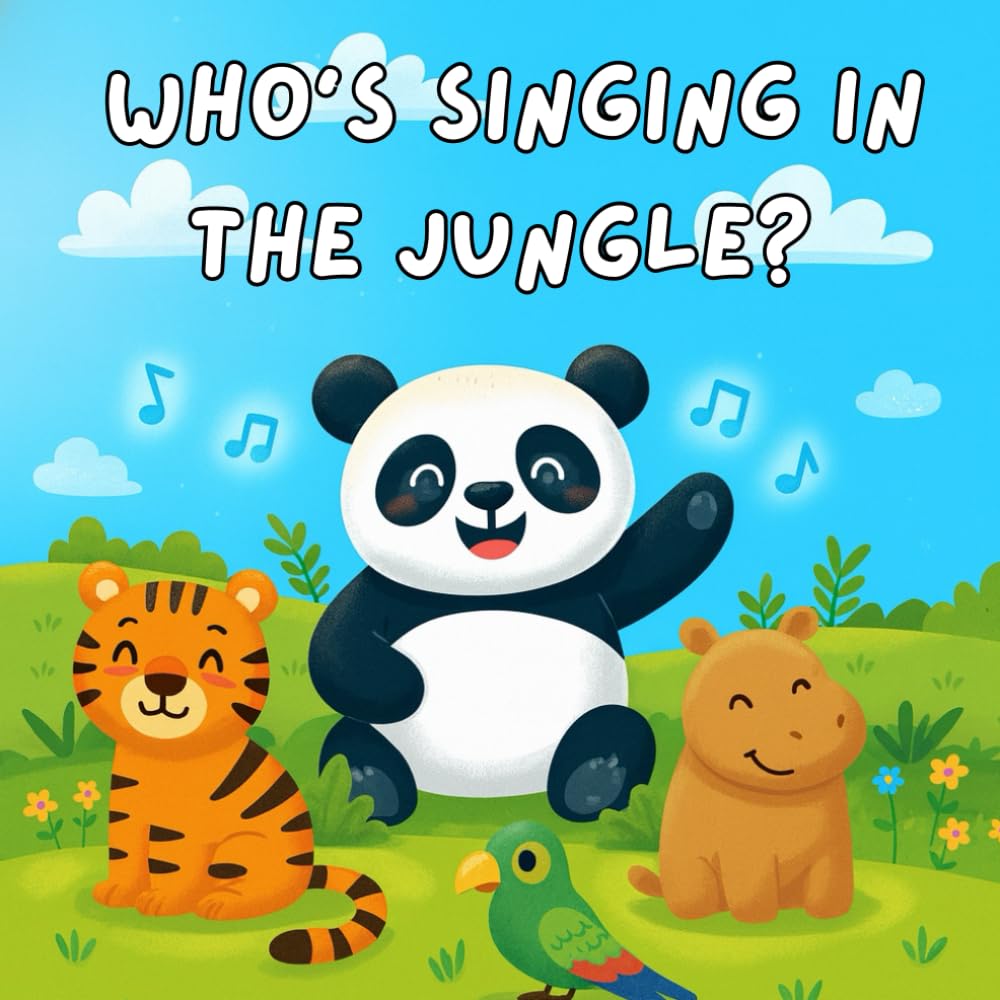 Who's singing in the jungle ?: Animal Coloring & Sing-Along Melodies for Kids with QR Code