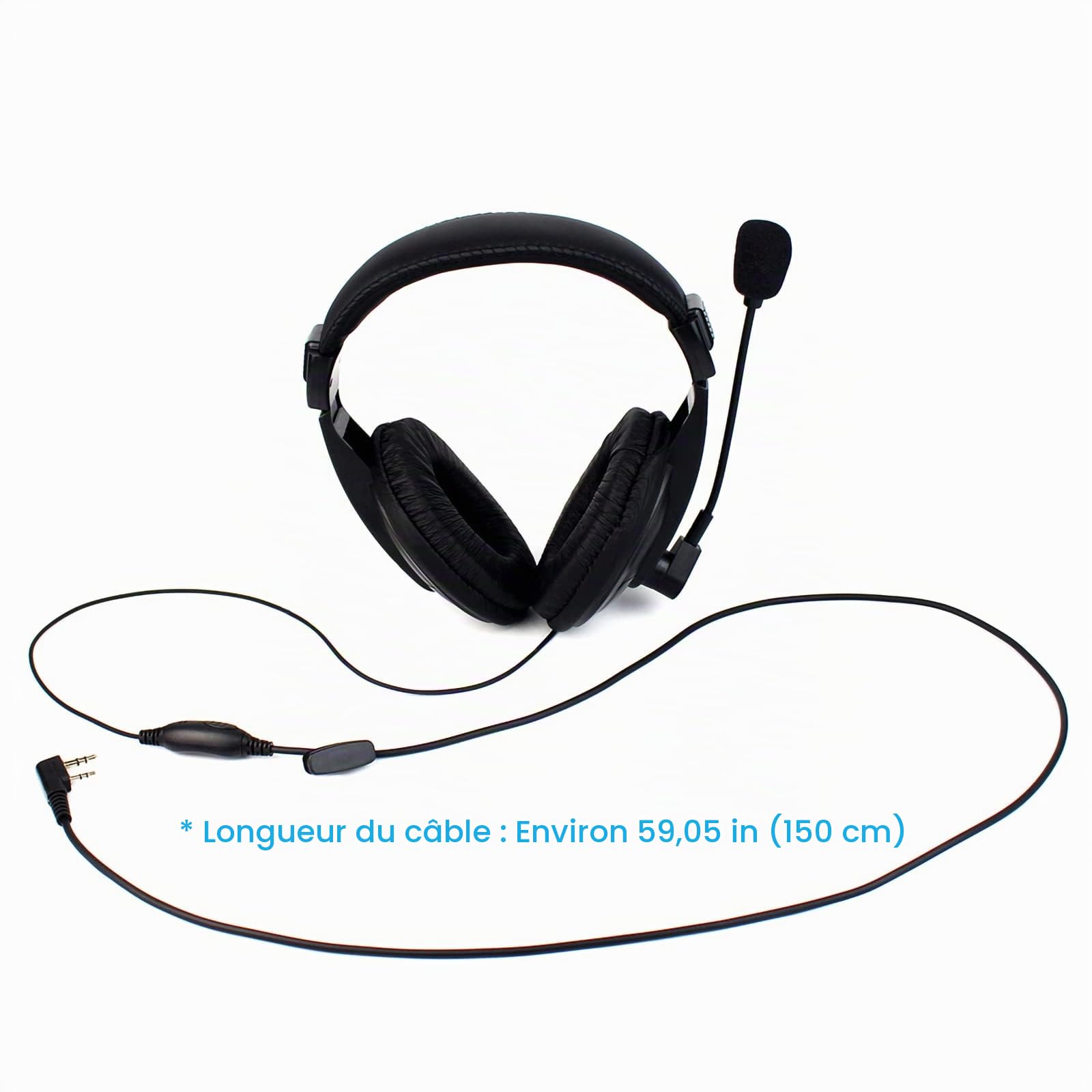 Retevis R114 Casque Talkie Walkie à Réduction de Bruit VOX Écouteur 2 Broches Oreillette Compatible avec Talkie Walkie RT24 RT27 RT668 BaoFeng BF-888s Radioddity R2 Kenwood (1 Pcs)