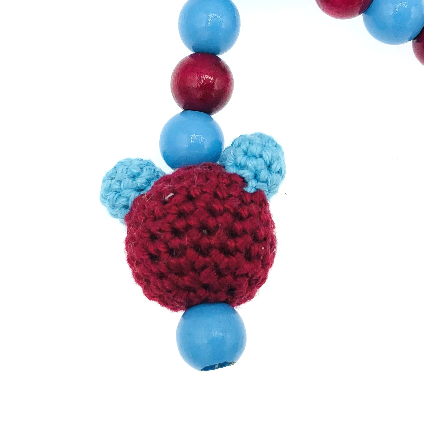 Set Nuckelkette + Kinderwagenkette mit Namen " für TRABZONSPOR Fan - YAVRU HAMSI - MAUS " Skyblau Bordeauxrot/Baby/Unisex/Personalisiert/HANDMADE
