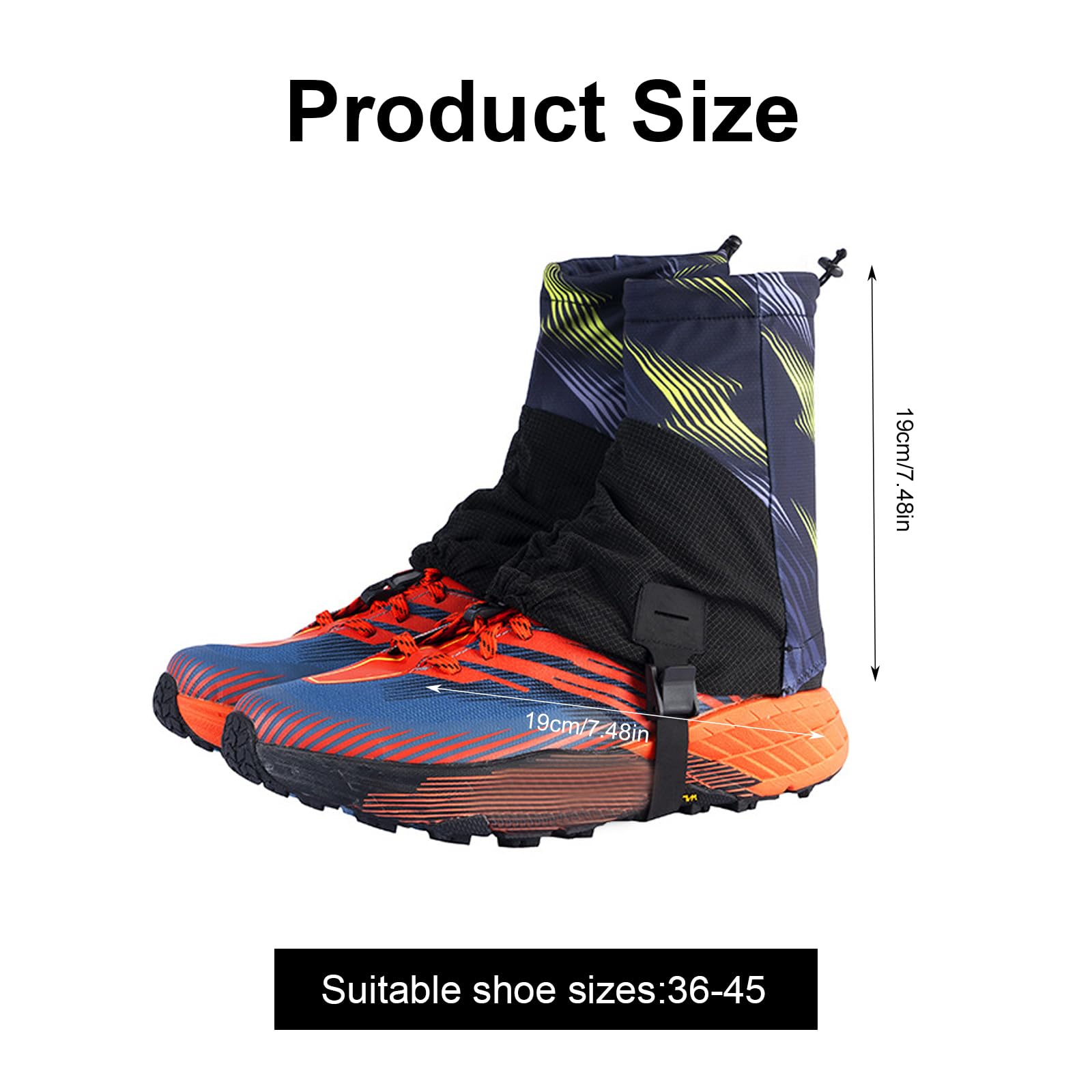 GOSHIES Unisex Getry Trail Gaiters Do Outdoor Getry do Wędrówek Para Lekkie Getry Trail Low Gaiters do Outdoor, Wędrówek, Kempingu, Wspinaczki