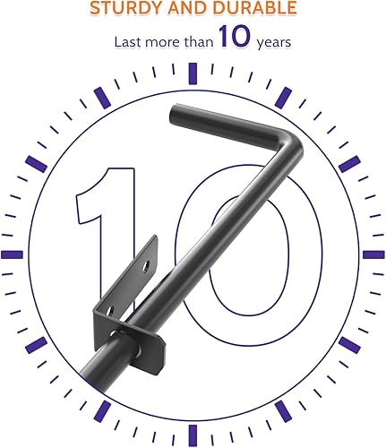 Miniatura 5 de SKYSEN Pernos de caña de 12 pulgadas para puertas, barra de caída de puerta, tapón de puerta, diámetro del pasador de caída ultra de 1932 pulgadas,
