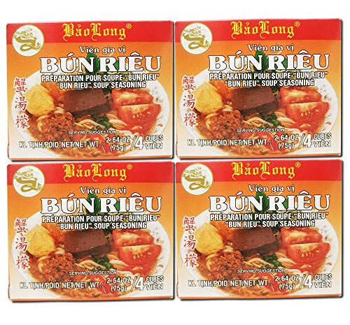 4 Packs Bao Long Bun Rieu Soup Seasoning 16 Cubes